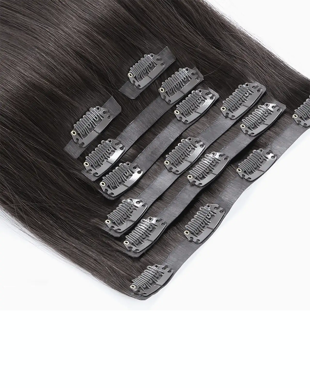 Natural Black 16 clip in Hair volumizer Extension