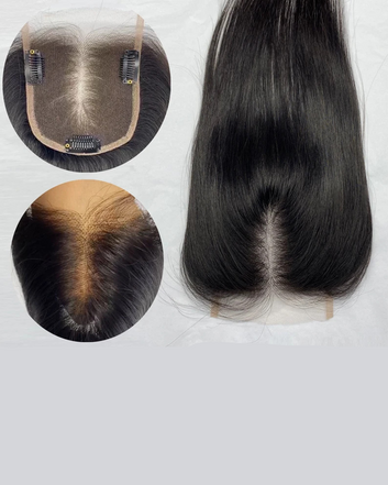 Lace Topper Hair Extensions to cover Thinning Hair Women