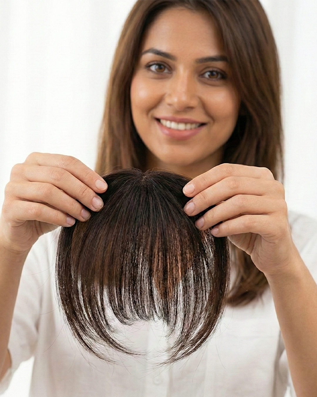 Natural Black Fringe Bangs 